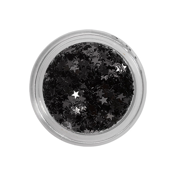 K�r�mflitterek vinyl black stars
