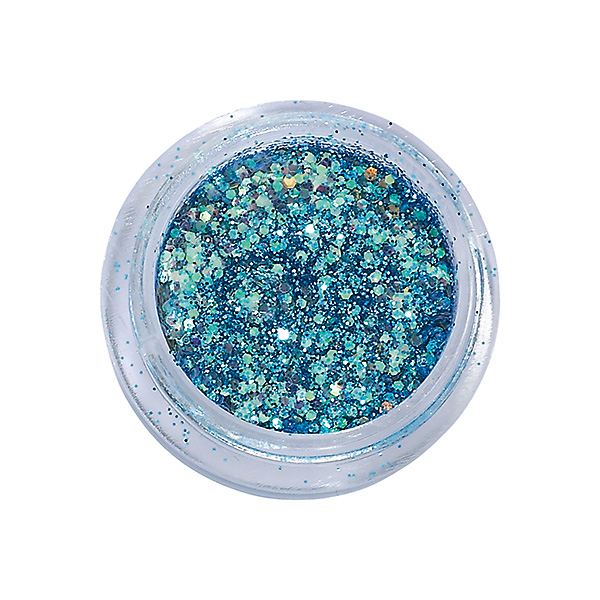 Ultra-csillog� flitterek, UV zsel�hez aqua