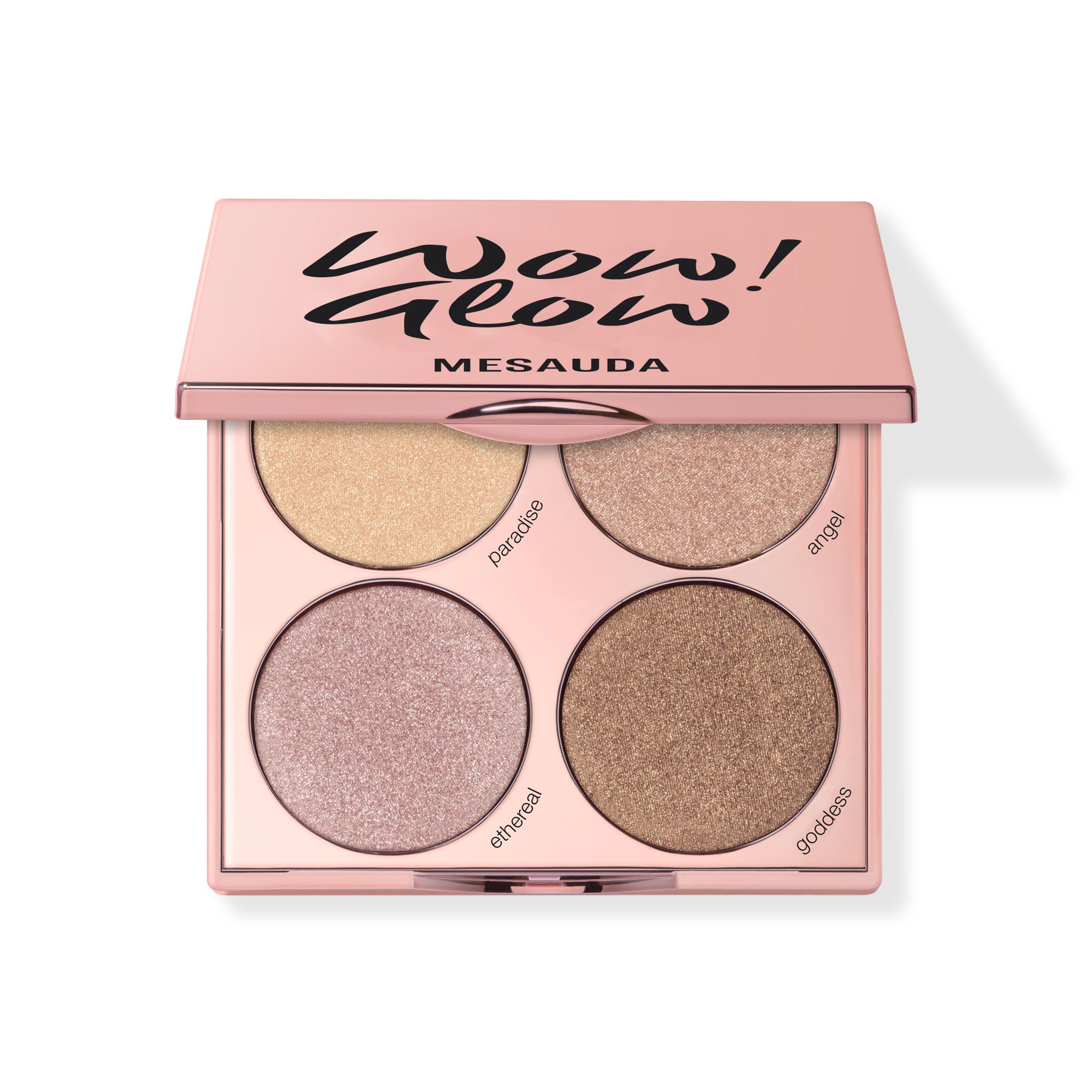 WOW!GLOW Compact Highlighter Paletta, 4x 3 g